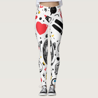 Blommig tryckt legging