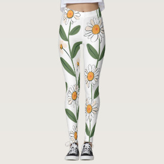 Blommig tryckt legging