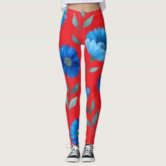 Blommig tryckt legging