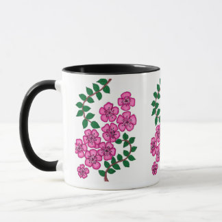 blommig tryckt mugg
