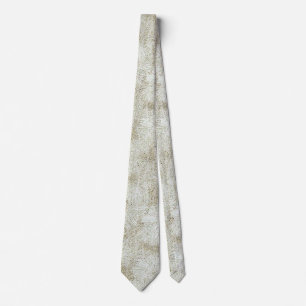 Blommig tusenskönastjock krämtextur slips