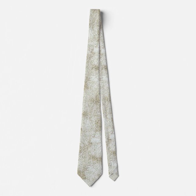 Blommig tusenskönastjock krämtextur slips (Framsida)
