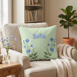 Blommig tusensköns modern personlig söt elegant bl kudde