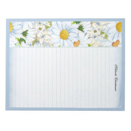 Blommig tusenskönsa vintage dammig blå personlig l anteckningsblock