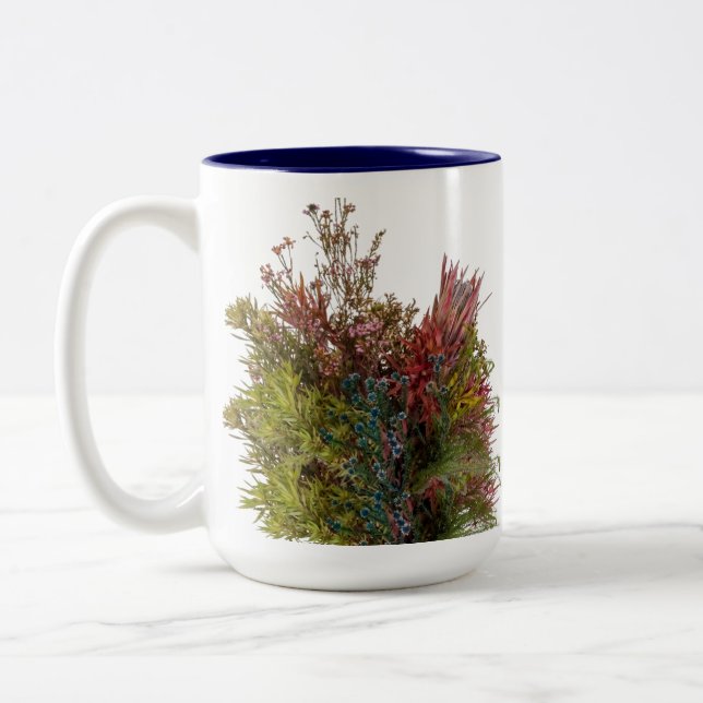 Blommig Två-Tonad Mugg (Vänster)