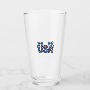 Blommig USA-båge Patriotisk Vektordesign_1 Glaskopp