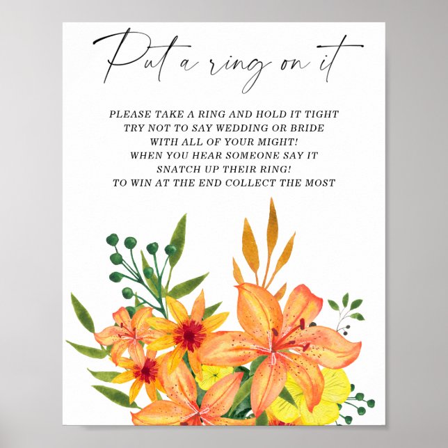 Blommig vår sätt en ring på det spel poster (Framsidan)