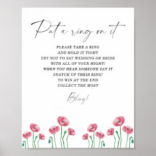 Blommig vår sätt en ring på det spelplanschen poster