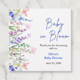 Blommig vårbebis i blom Baby Shower   Gåvor Etiketter
