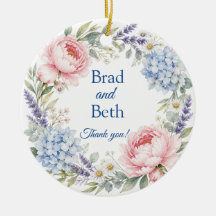 Blommig vigselpresent för par, ornament