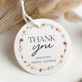 Blommig Vildblomma Bröllopsdusch Tack Gåvor Etiketter