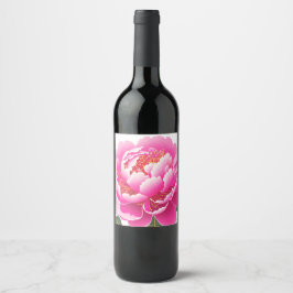 Blommig Vinflaska Etikett