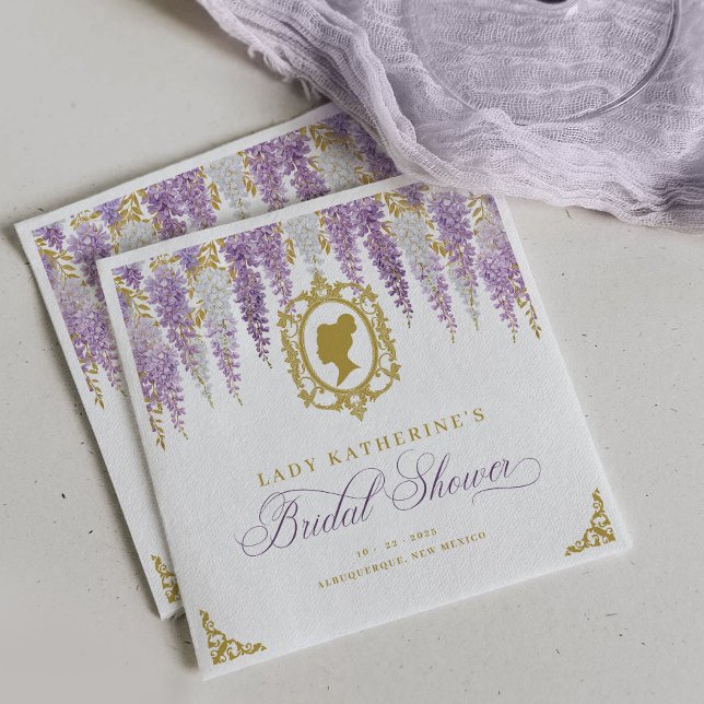 Blommig Vintage Bröllopsdusch Pappersservett (Skapare uppladdad)