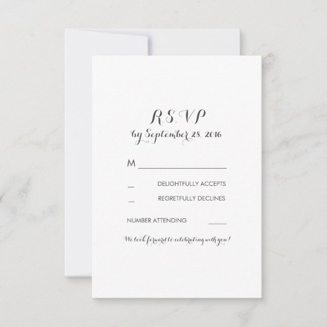 blommig vintage marin vig rsvp OSA kort (Framsida)