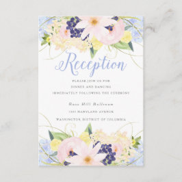 Blommig Vintage Vår Bröllopsmottagning Tilläggskort