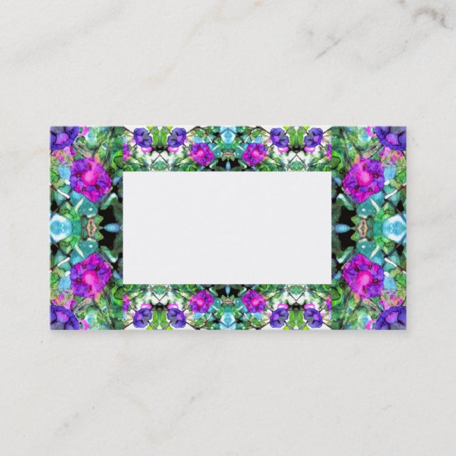 Blommig visitkort för morgonhärligheter (Framsida)