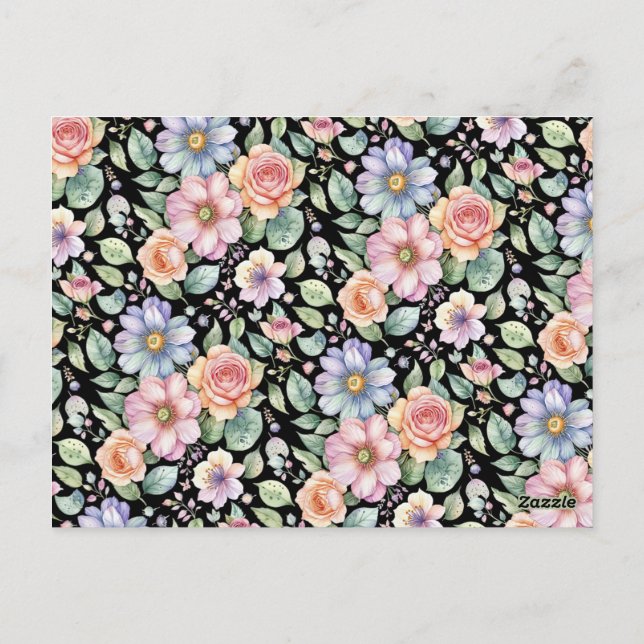 Blommig Vykort (Baksida)