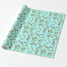 Blommig Whimsical Presentpapper