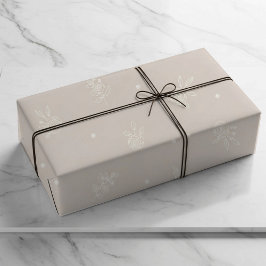 blommiga accenter, pärlvit inslagspapper presentpapper