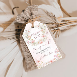 Blommiga Älvträdgård Födelsedags Baby Shower Prese Presentetikett