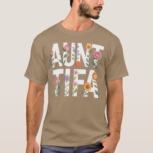 Blommiga Auntifa-vänner T Shirt (Framsida)