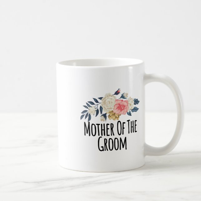 Blommiga blommor Roligt citat om brudens mor Kaffemugg (Höger)