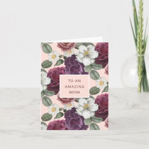 Blommiga Botaniska TILL EN UNDERBAR MAMMA Morsdags Kort