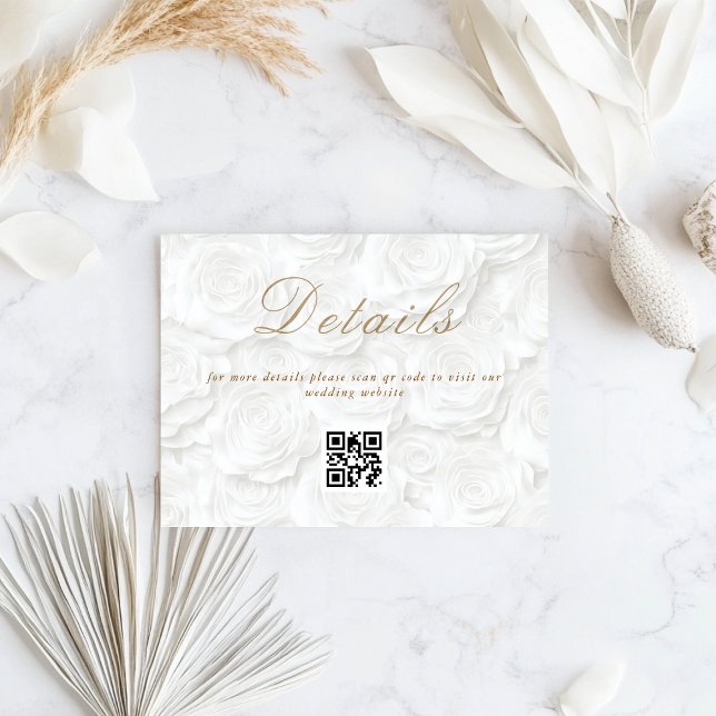 Blommiga Bröllops QR-kod Detaljer  Tilläggskort (Skapare uppladdad)