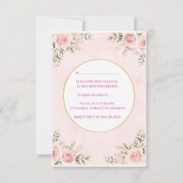 Blommiga bröllops-svarskort - Elegant svarskort OSA Kort