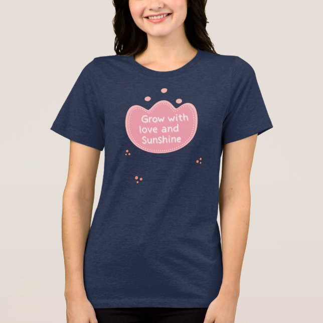 Blommiga Citat  T Shirt (Framsida)