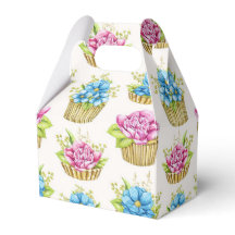 Blommiga Cupcakes Presentlåda