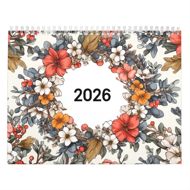 🌸📅 Blommiga Drömmar 2026 🌿✨ Kalender (Omslag)