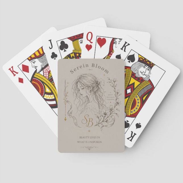 Blommiga figurer casinokort (Baksidan)