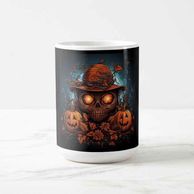 Blommiga Jack-o-Lyktor och Döskalle Kaffemugg (Center)