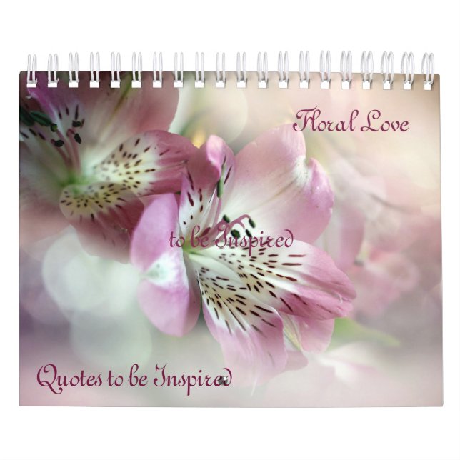 Blommiga kärlekscitat att vara inspirerad kalender (Omslag)