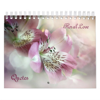Blommiga kärlekscitat kalender