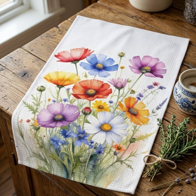 Blommiga kökshanddukar, Vildblommor Diskhandduk, V Kökshandduk (Skapare uppladdad)