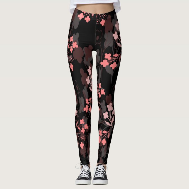 Blommiga leggingar  leggings (Framsida)
