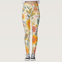 Blommiga Leggings