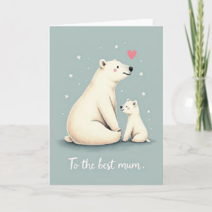 Blommiga Mödrar Älskar Cub Kort