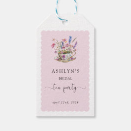 Blommiga presentkort för bröllopsdusch teparty presentetikett