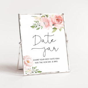 Blommiga rosafärgade dejtingidéer. Dejtingskrin br Poster