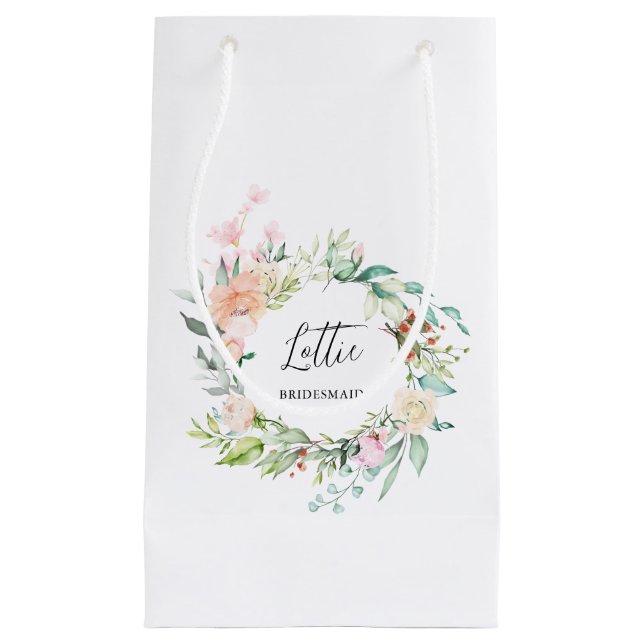 Blommiga rosor girlang brudtärna möhippa (Framsidan)