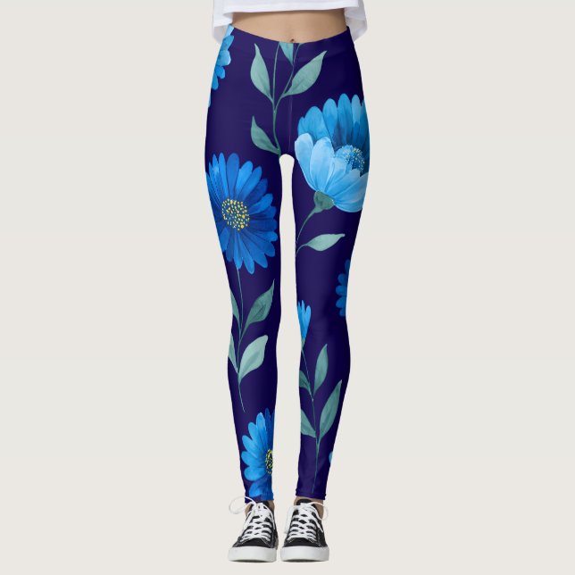 Blommiga tryckta leggings (Framsida)