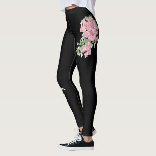 Blommiga tryckta leggings, Botaniska trädgårdsstru Leggings