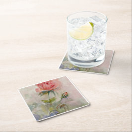 Blommiga underlägg papper kvadrat