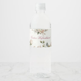 Blommiga vattenflasketiketter Bröllopsdusch Vattenflaskor Etikett