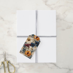 Blommiga vilda blommor Modern Presentetikett