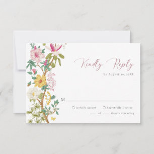 Blommiga Vintage RSVP-kort OSA Kort