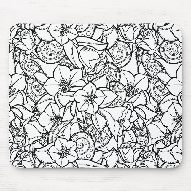 Blommiga Zendoodle Musmatta (Framsidan)